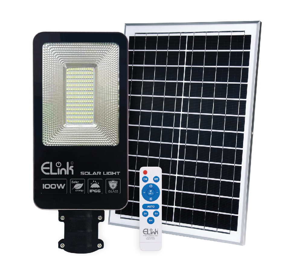 Đèn Đường LED Năng Lượng Mặt Trời 100W